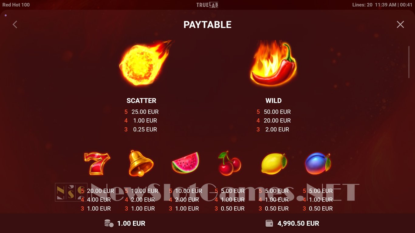 Red Hot 100 Slot Slot Image in Demo - pic. 12