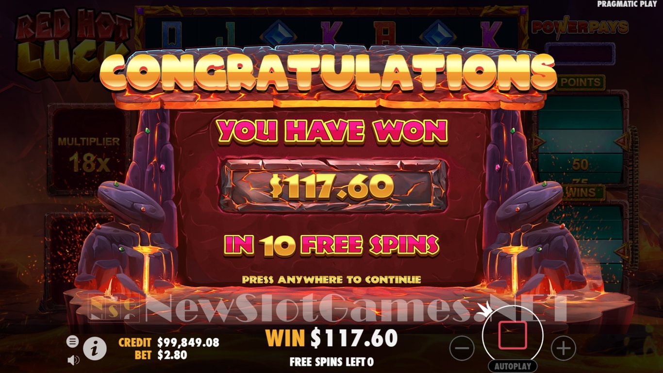 Red Hot Luck Slot Slot Image in Demo - pic. 10