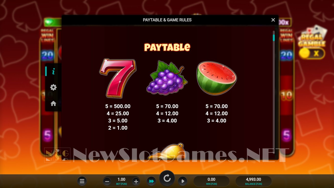 Regal Inferno Slot Slot Image in Demo - pic. 6