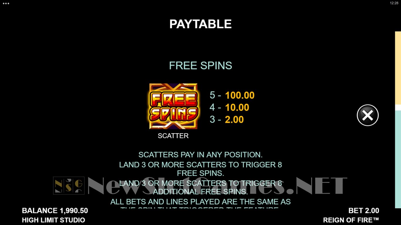 Reign of Fire Slot Slot Image in Demo - pic. 7