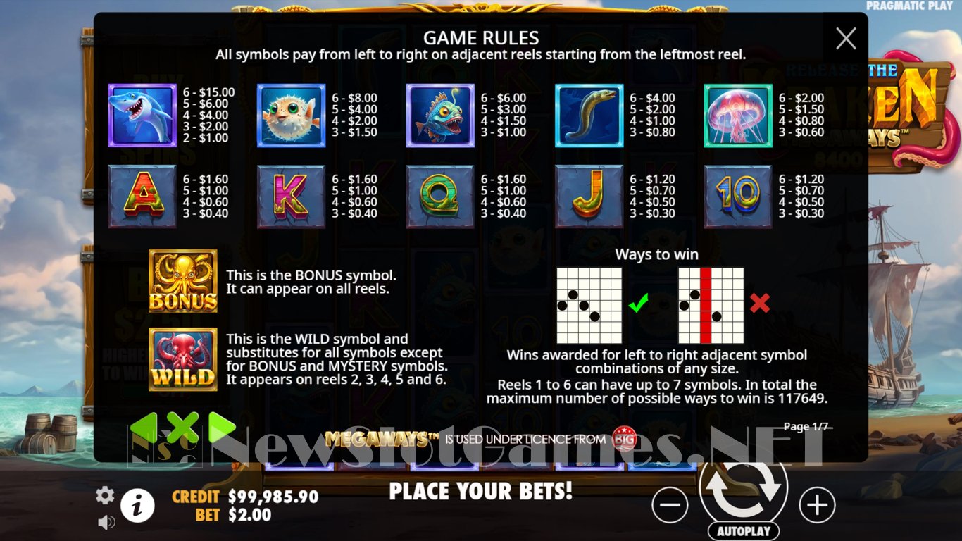 Release the Kraken Megaways Slot Slot Image in Demo - pic. 9