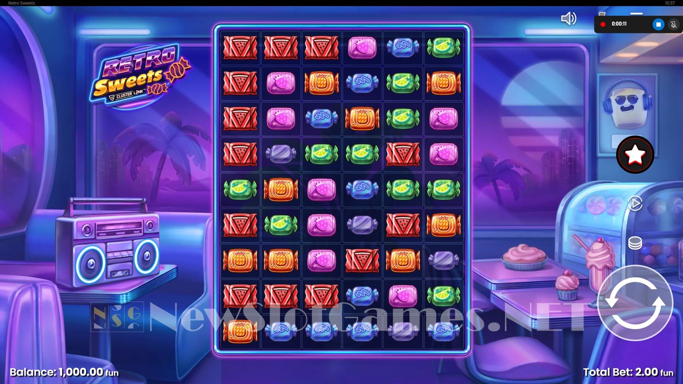 Retro Sweets Slot Demo Image