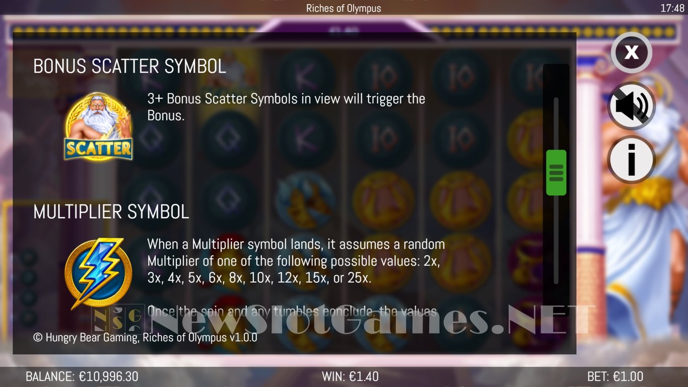 Riches of Olympus Slot Slot Image in Demo - pic. 11