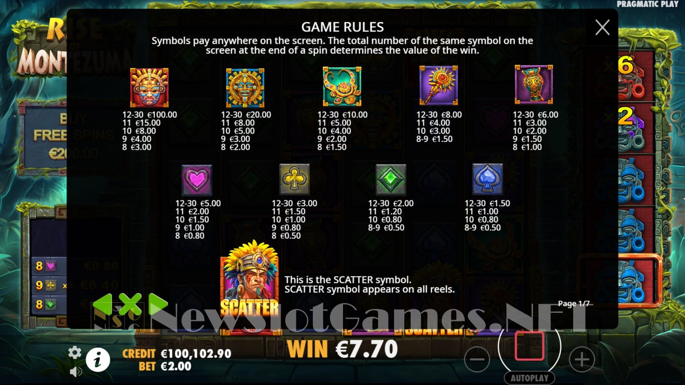 Rise of Montezuma Slot Slot Image in Demo - pic. 10