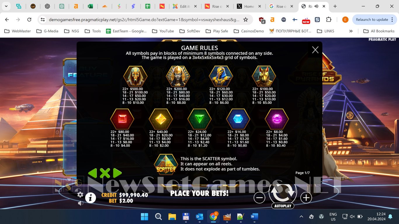 Rise of Pyramids Slot Slot Image in Demo - pic. 12