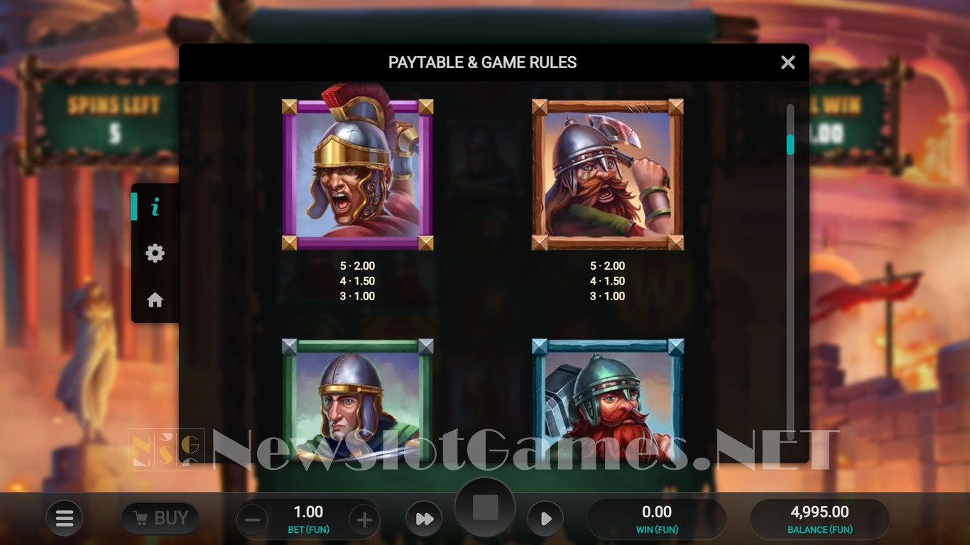 Roman Rivals Blood and Sand Slot Slot Image in Demo - pic. 8