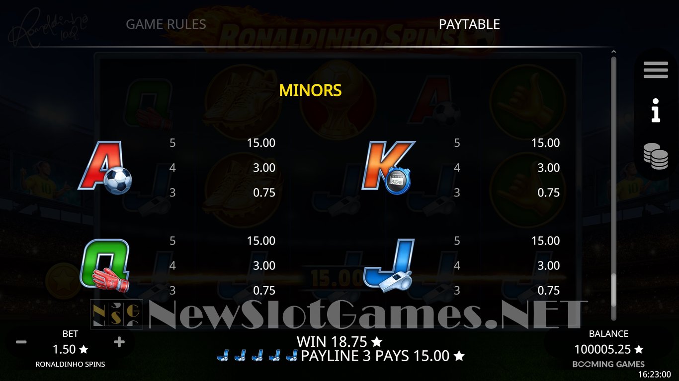 Ronaldinho Spins Slot Slot Image in Demo - pic. 7