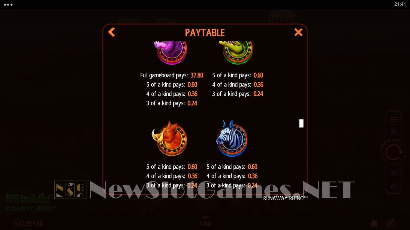 Runaway Rhino Slot Slot Image in Demo - pic. 11