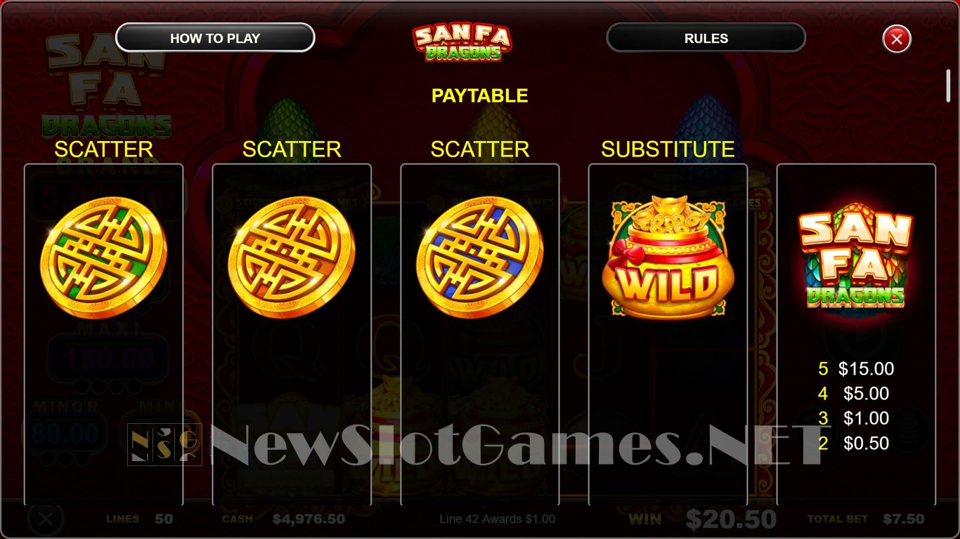 San Fa Dragons Slot Slot Image in Demo - pic. 4