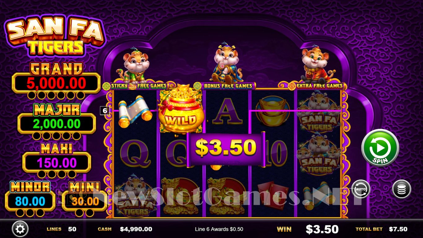 San Fa Tigers Slot Slot Image in Demo - pic. 2