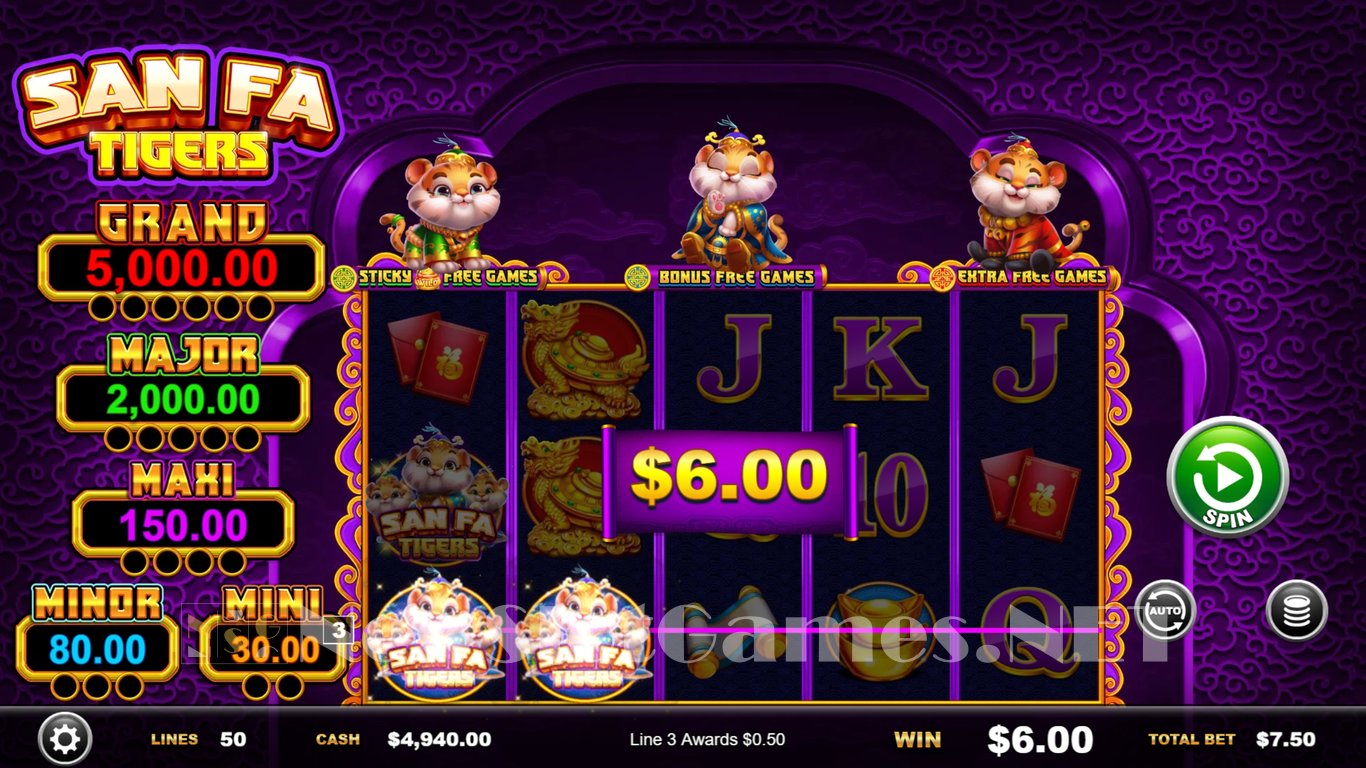 San Fa Tigers Slot Slot Image in Demo - pic. 6