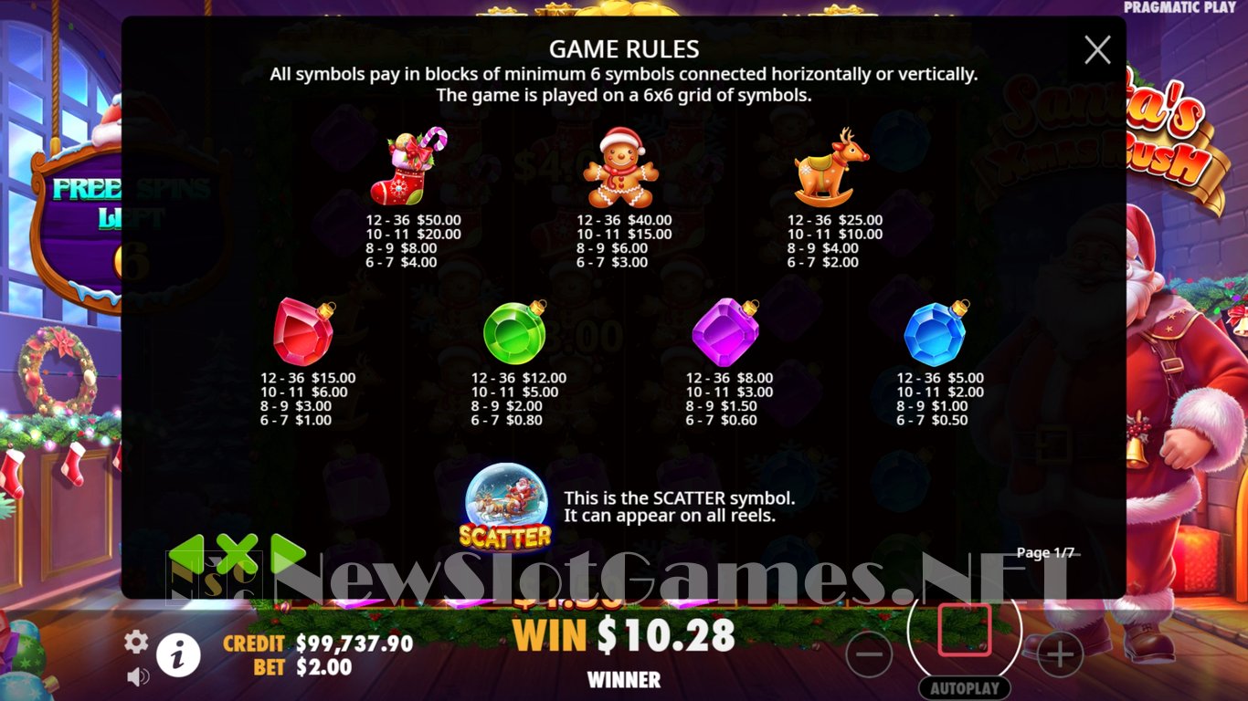 Santas Xmas Rush Slot Slot Image in Demo - pic. 13