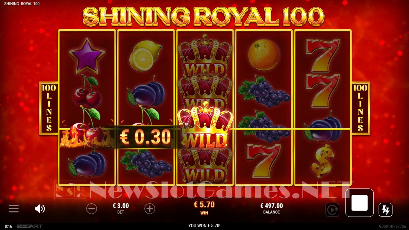 Shining Royal 100 Slot Demo Image