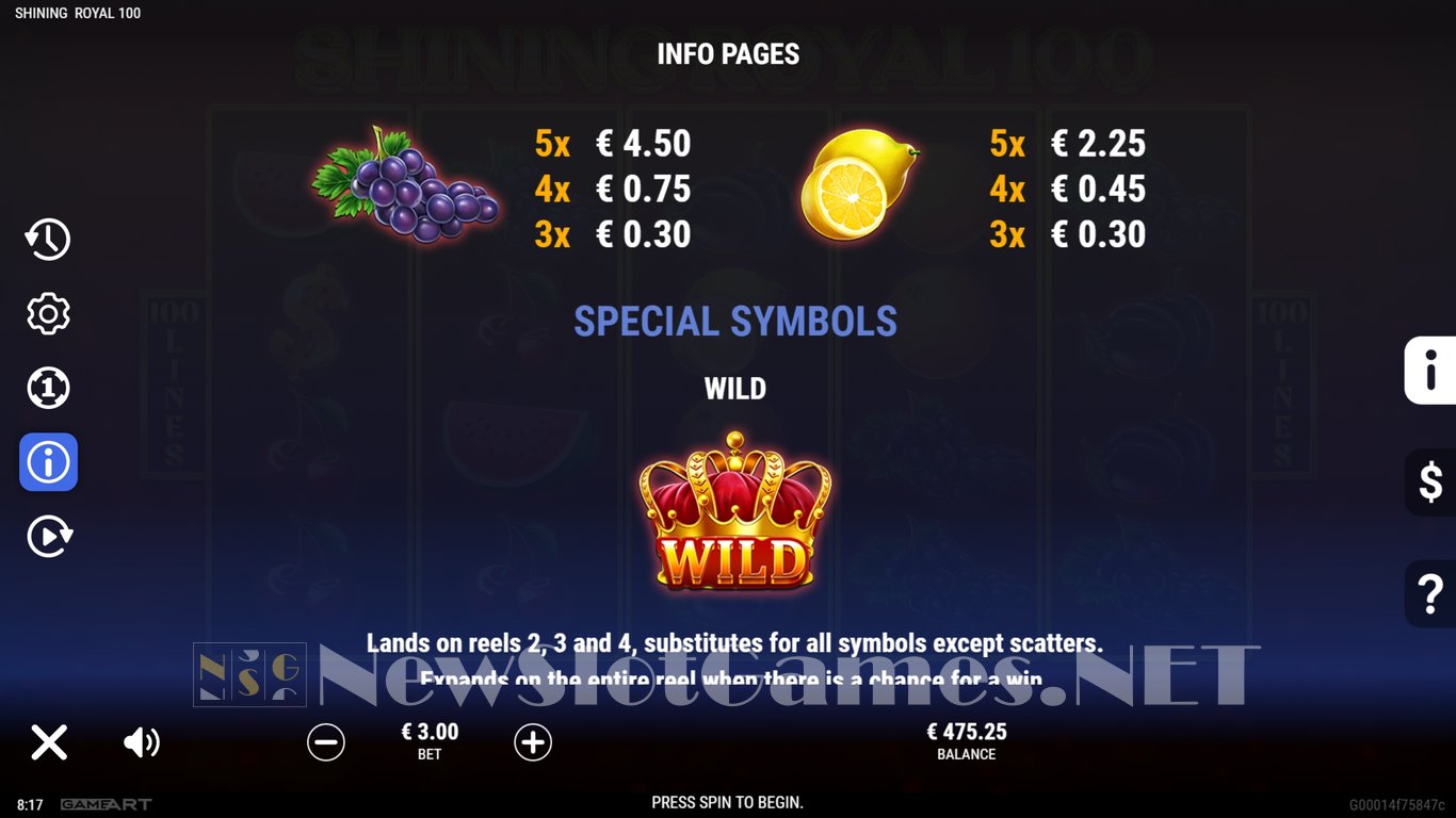 Shining Royal 100 Slot Slot Image in Demo - pic. 5