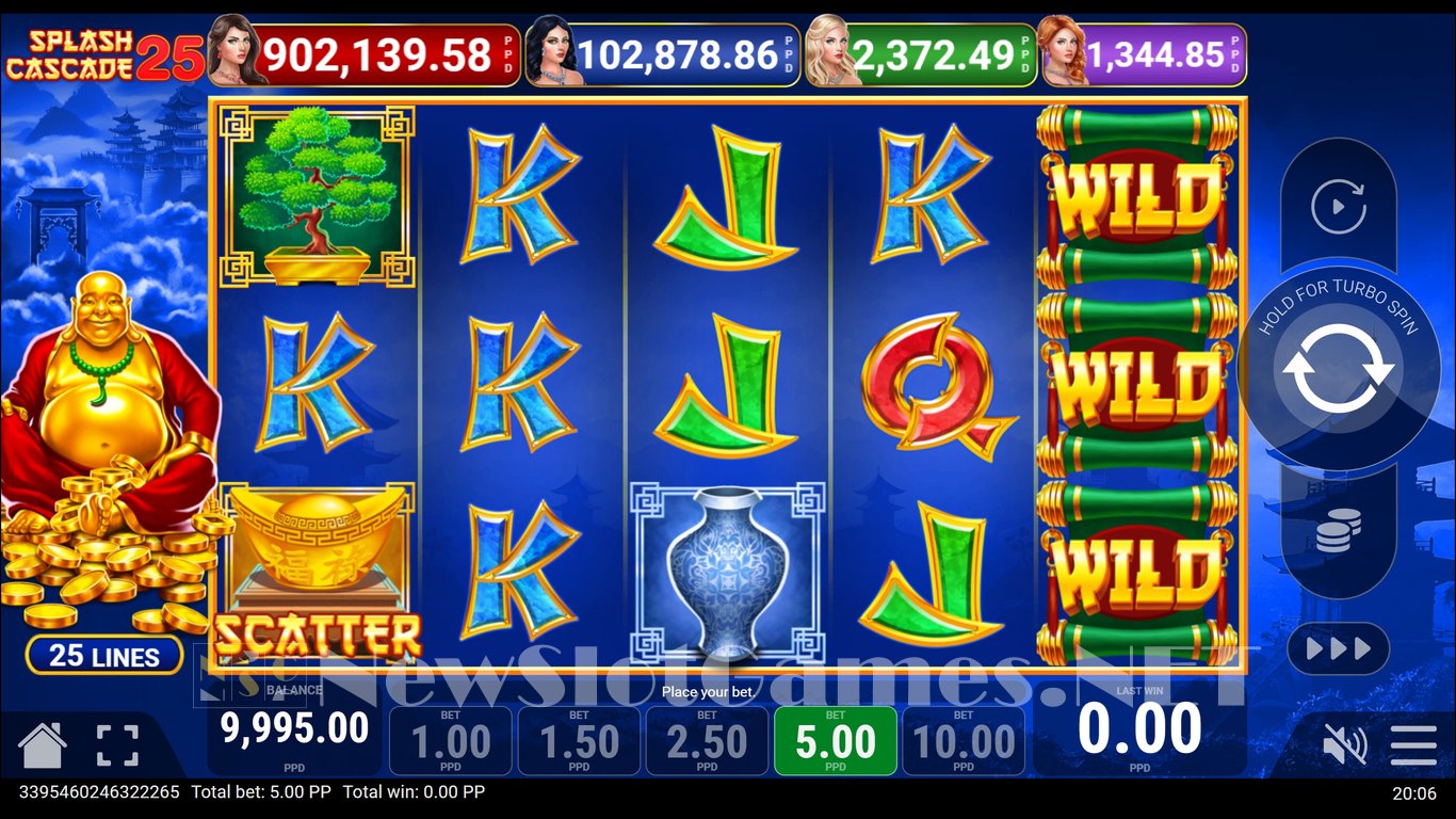 Splash Cascade 25 Slot Demo Image