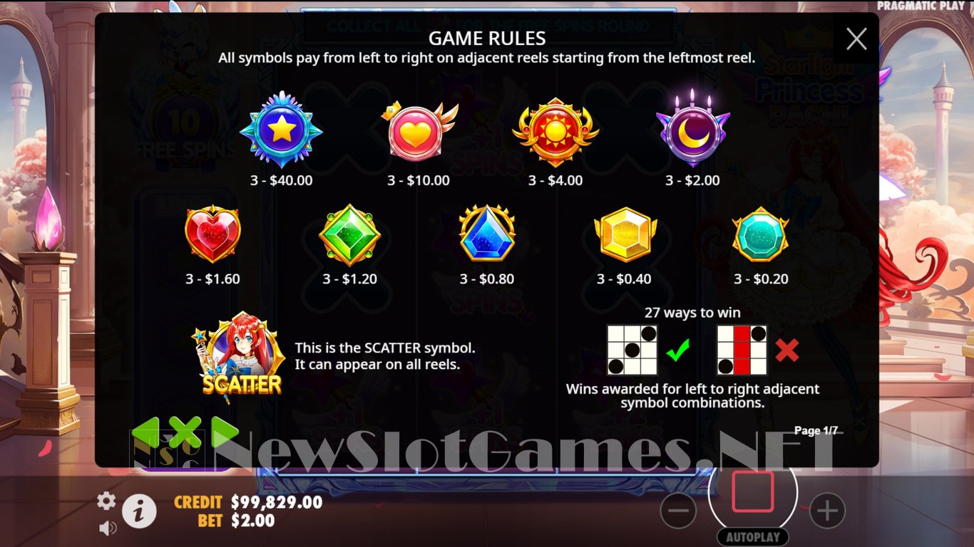 Starlight Princess Pachi Slot Slot Image in Demo - pic. 11