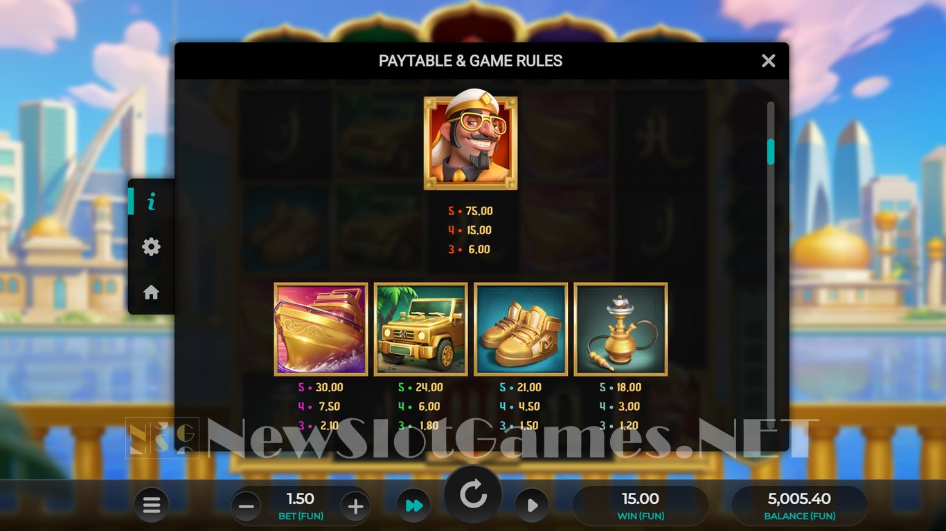 Sultan Spins Slot Slot Image in Demo - pic. 5