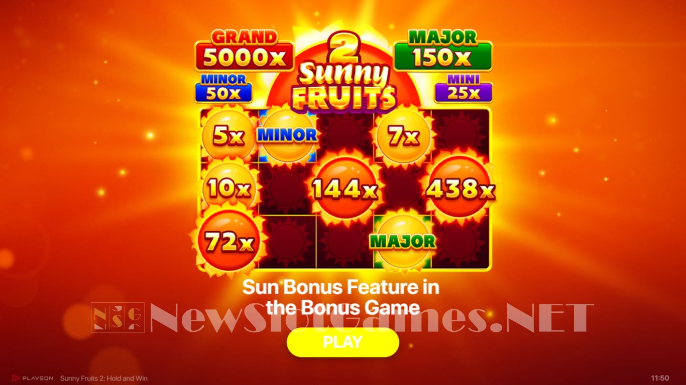 Sunny Fruits 2 Hold and Win Slot Demo Image