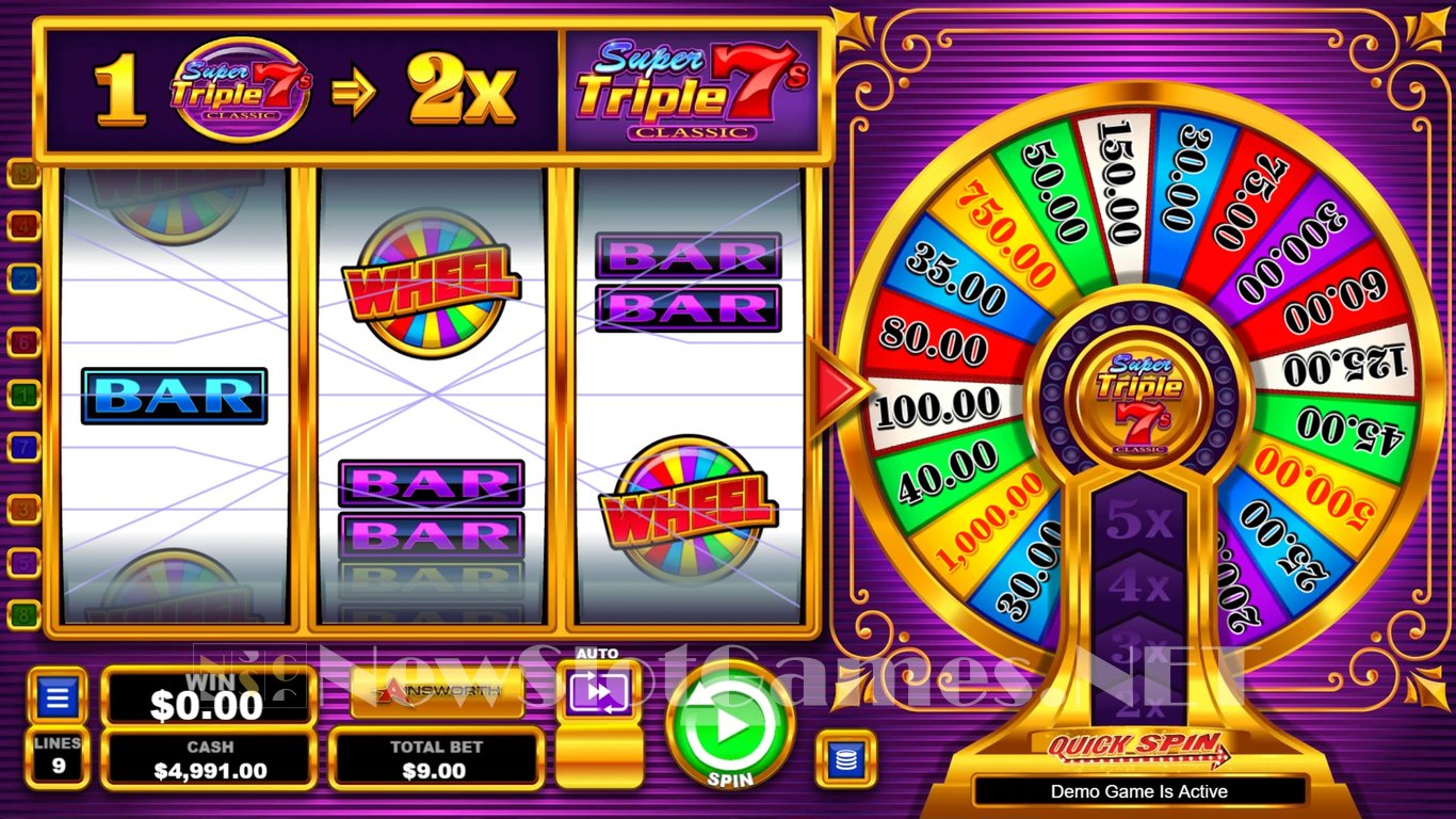 Super Triple 7s Classic Slot Demo Image