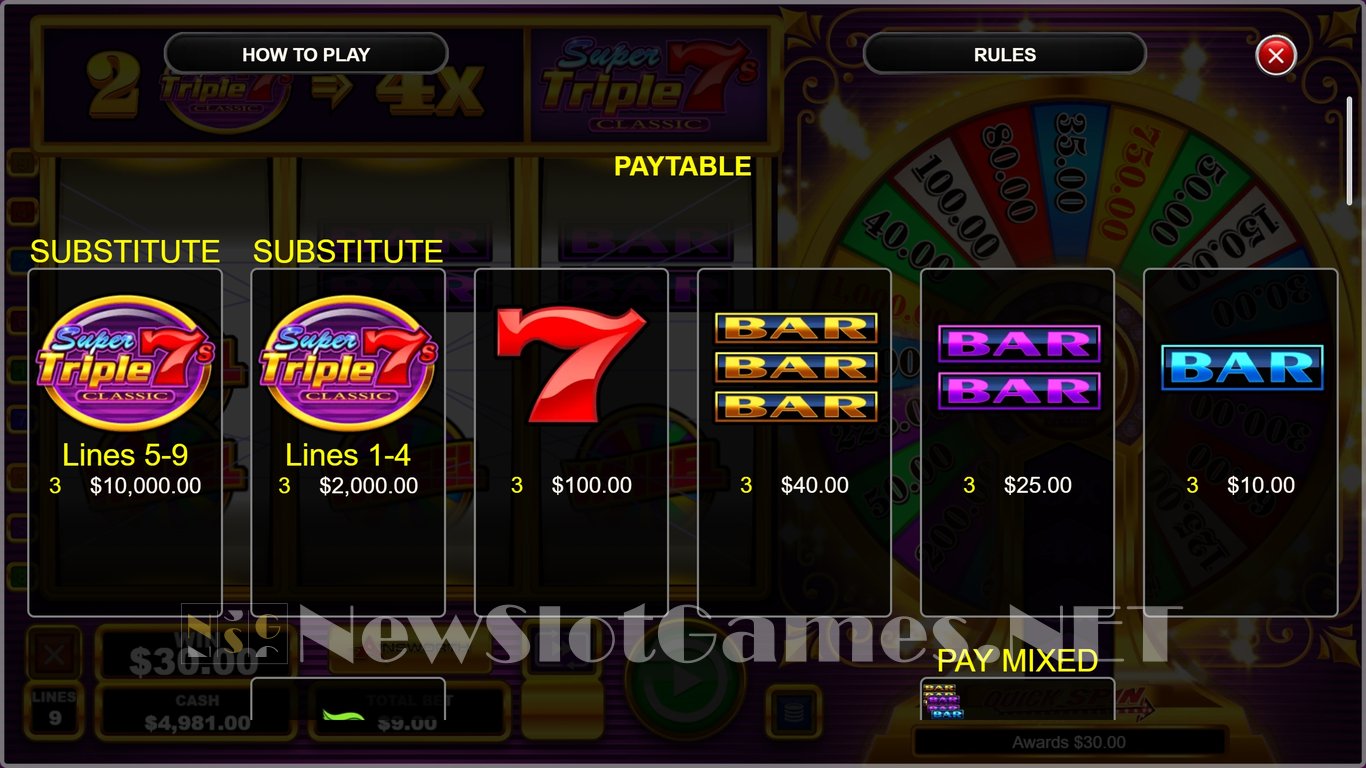Super Triple 7s Classic Slot Slot Image in Demo - pic. 5