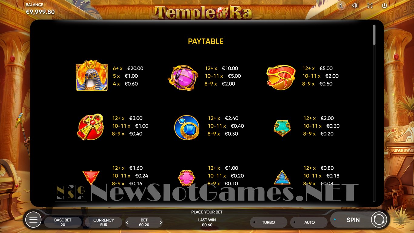 Temple of Ra Slot Slot Image in Demo - pic. 5
