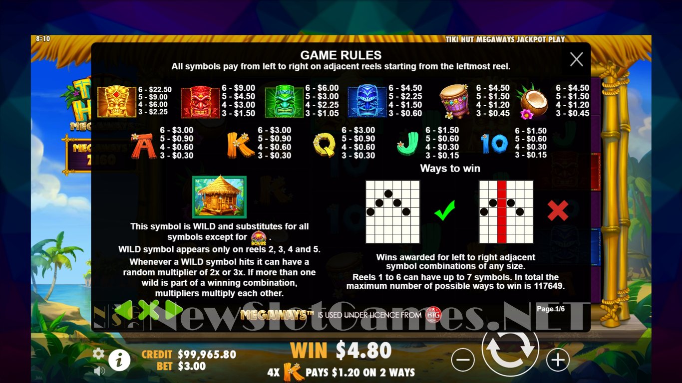 Tiki Hut Megaways Slot Slot Image in Demo - pic. 8