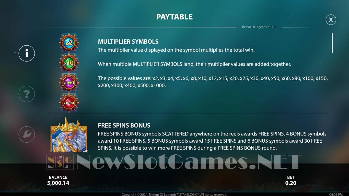 Trident of Legends Slot Slot Image in Demo - pic. 10