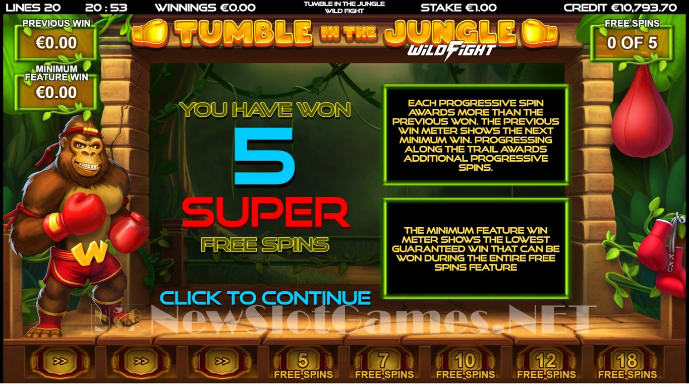 Tumble in the Jungle Wild Fight Slot Slot Image in Demo - pic. 10