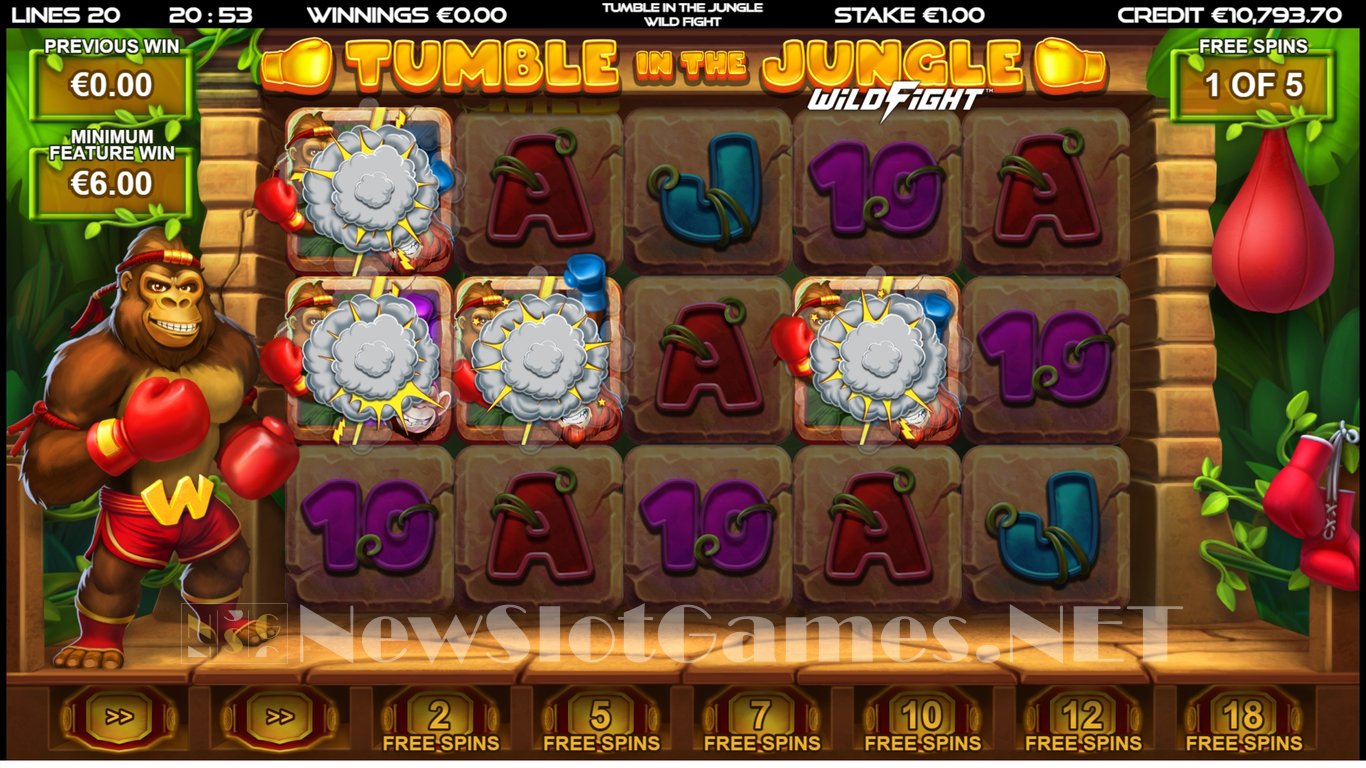Tumble in the Jungle Wild Fight Slot Slot Image in Demo - pic. 11