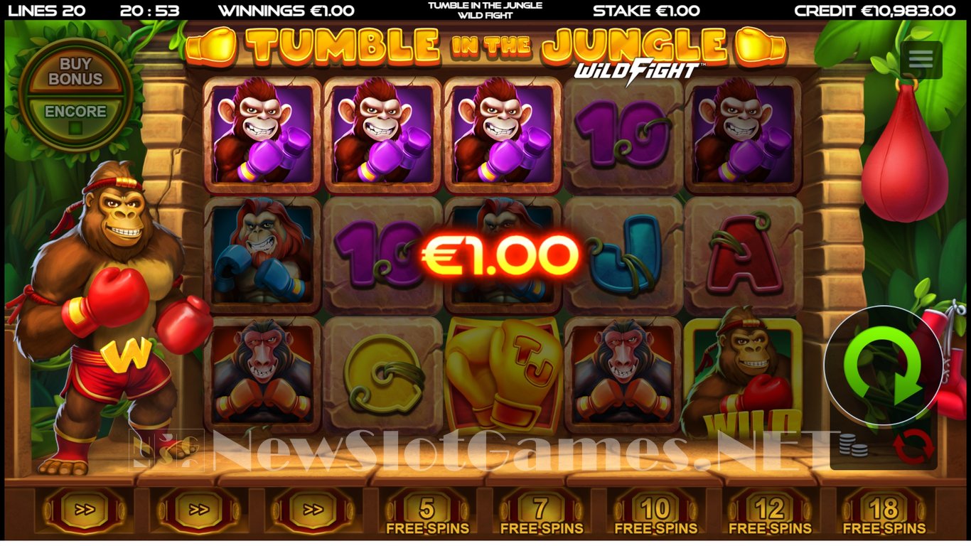 Tumble in the Jungle Wild Fight Slot Slot Image in Demo - pic. 4