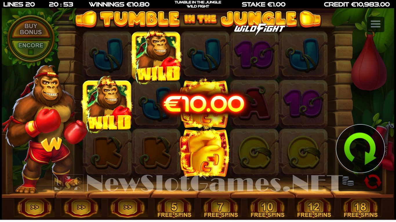Tumble in the Jungle Wild Fight Slot Slot Image in Demo - pic. 6