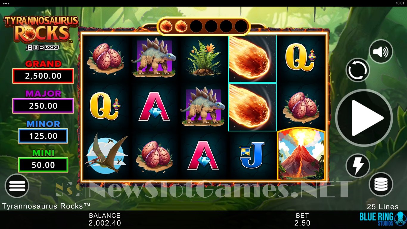 Tyrannosaurus Rocks Slot Demo Image