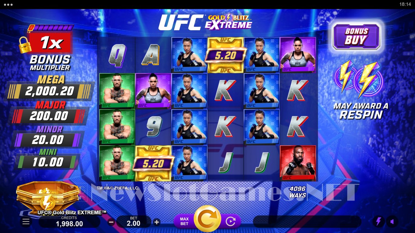 UFC Gold Blitz Extreme Slot Demo Image
