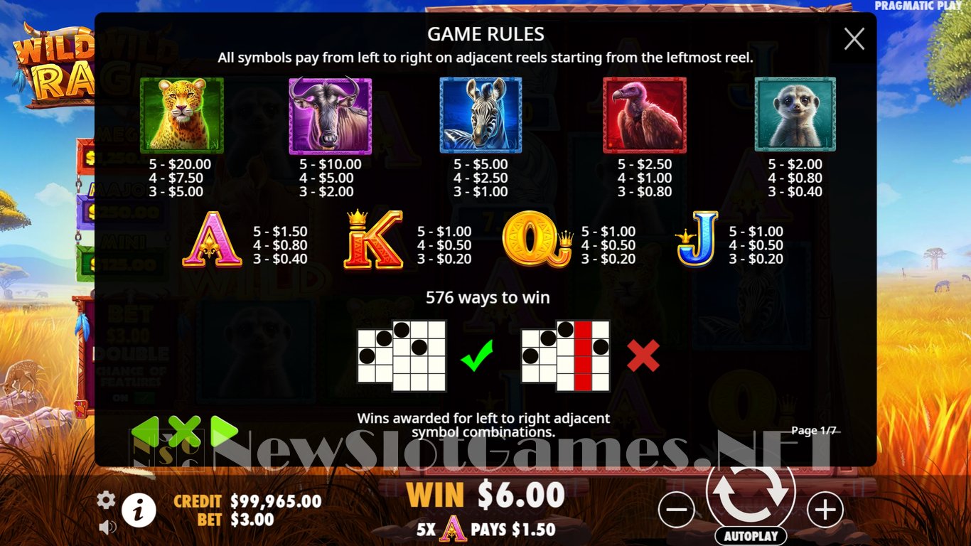 Wild Wild Rage Slot Slot Image in Demo - pic. 8