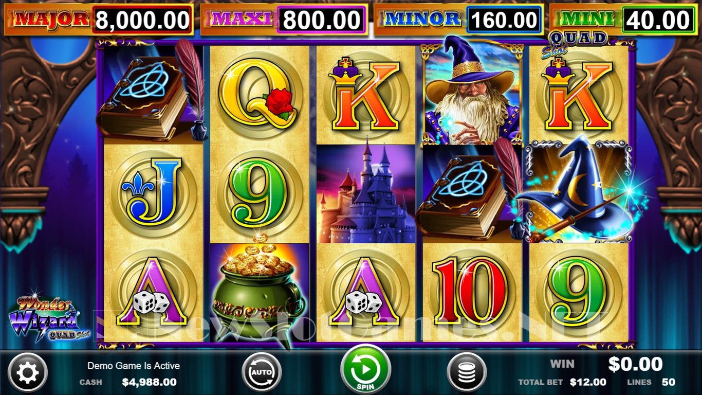 Wonder Wizard Quad Shot Slot Demo Image