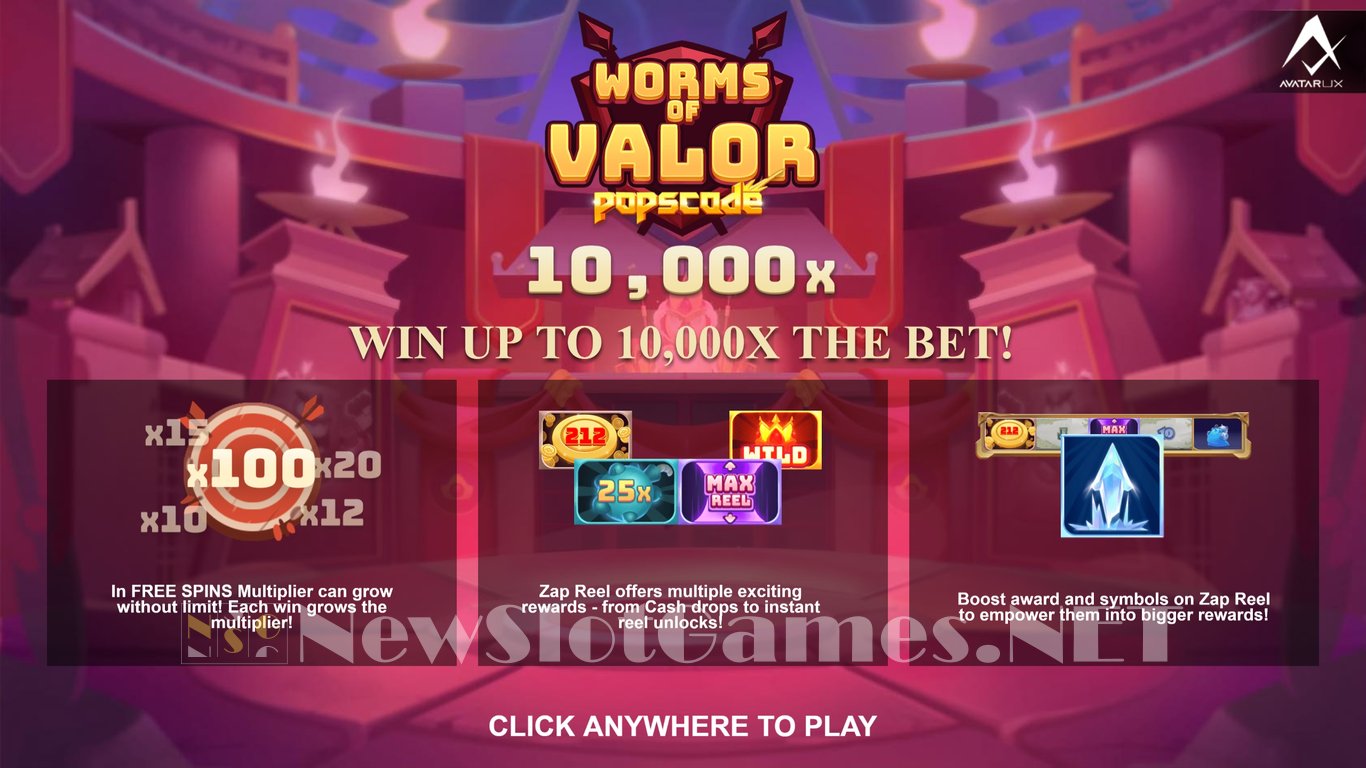 Worms of Valor Slot Demo Image
