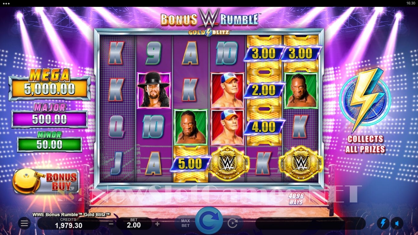 WWE Bonus Rumble Gold Blitz Slot Slot Image in Demo - pic. 2