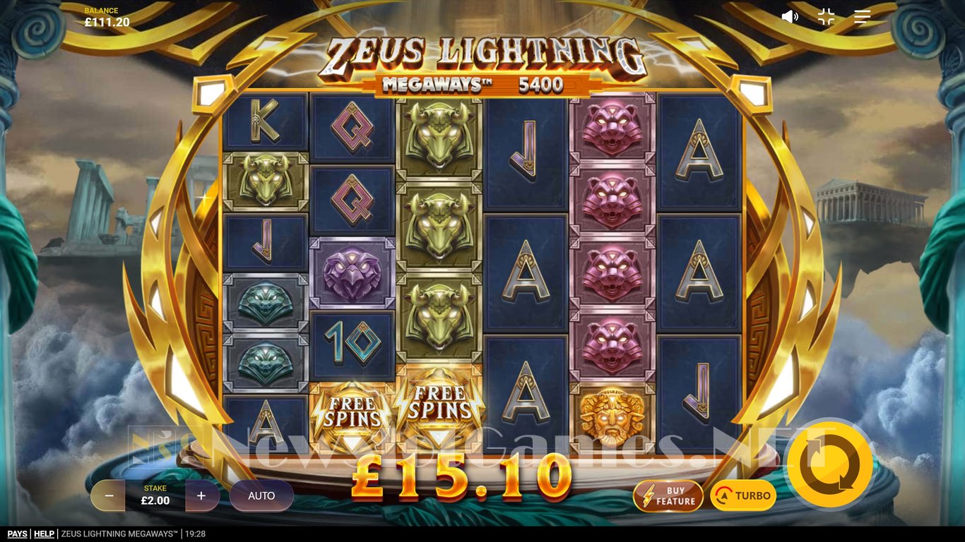 Zeus Lightning Megaways Slot Demo Image