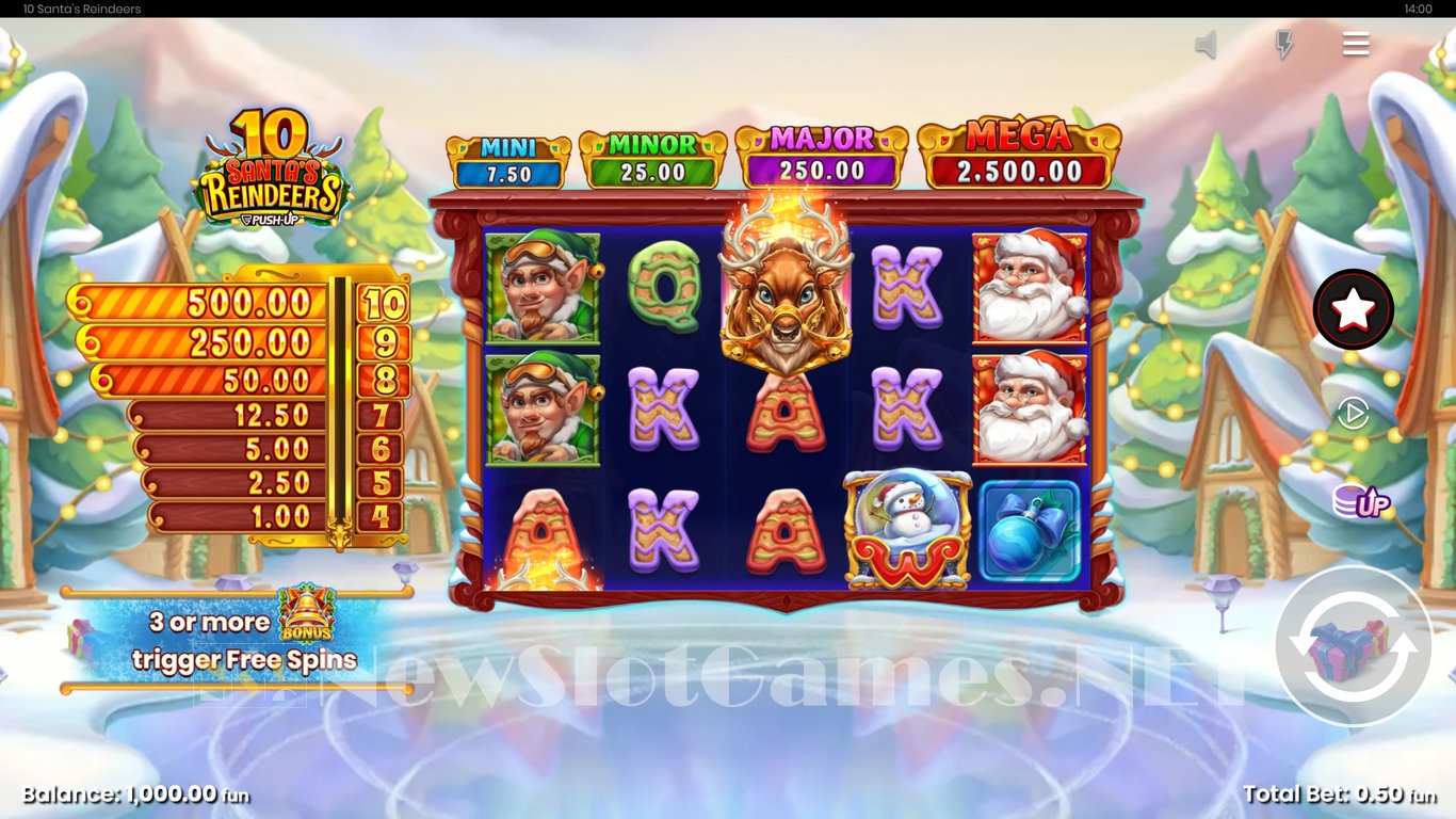 10 Santas Reindeers Slot Demo Image