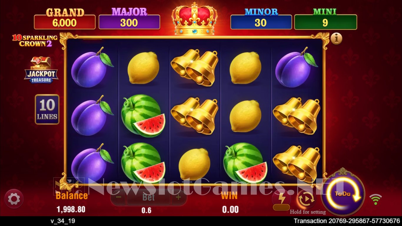 10 Sparkling Crown 2 Slot Demo Image