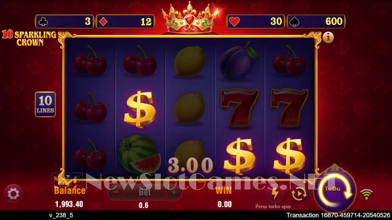 10 Sparkling Crown Slot Slot Image in Demo - pic. 4