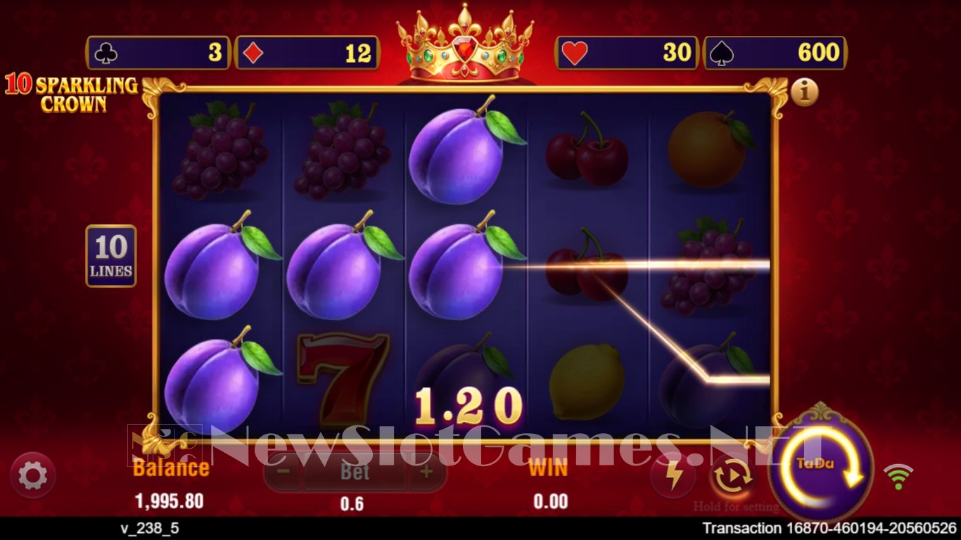 10 Sparkling Crown Slot Slot Image in Demo - pic. 5