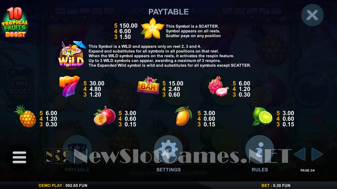 10 Tropical Fruits Boost Slot Slot Image in Demo - pic. 4