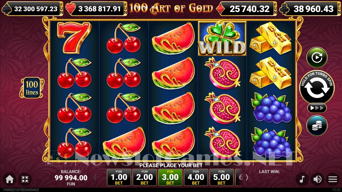 100 Art of Gold Slot Slot Image in Demo - pic. 2