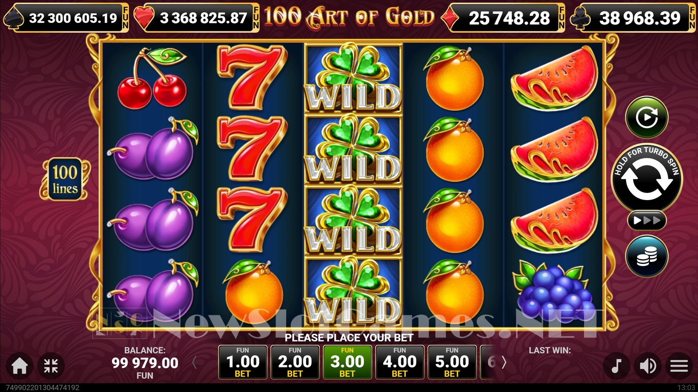 100 Art of Gold Slot Slot Image in Demo - pic. 3