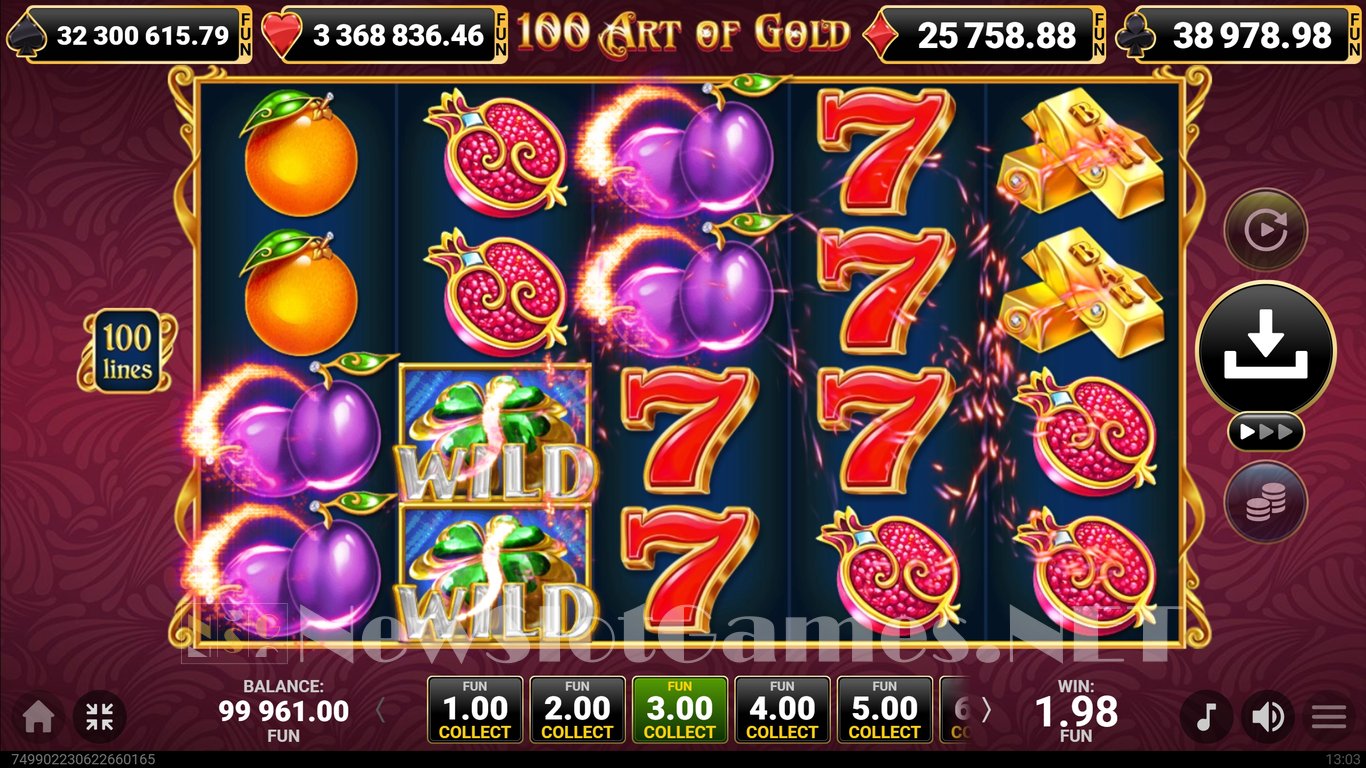 100 Art of Gold Slot Slot Image in Demo - pic. 4