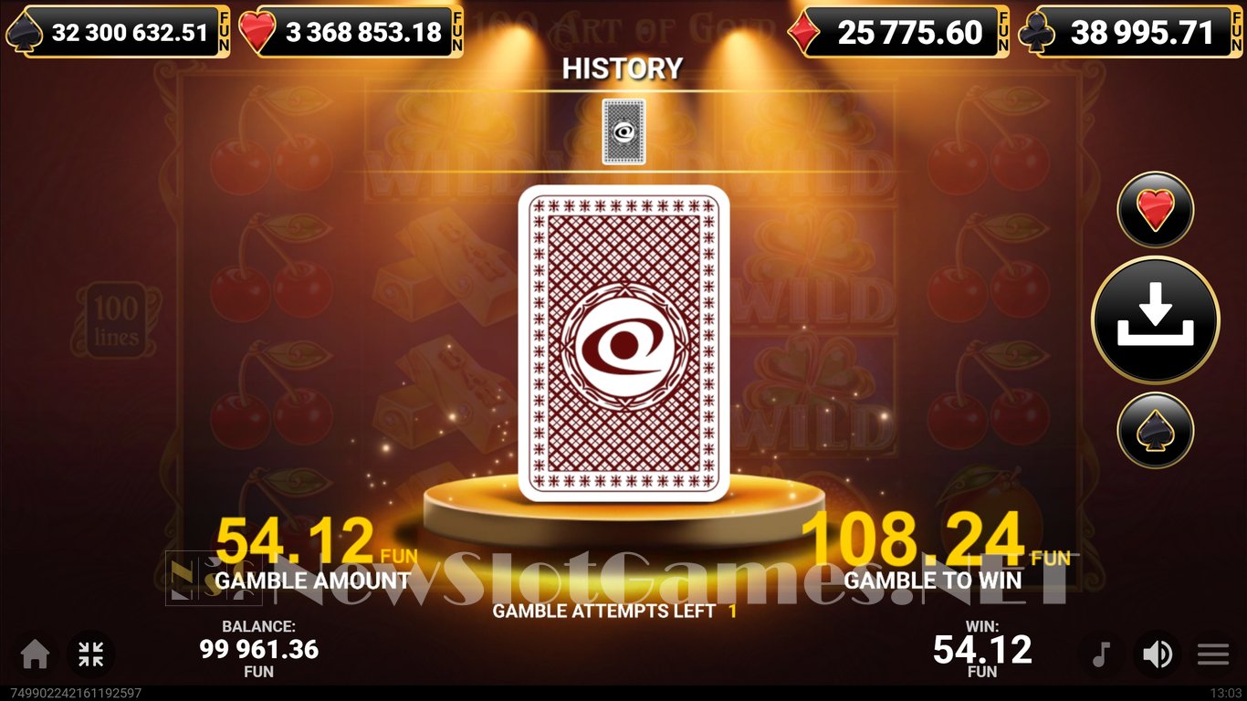 100 Art of Gold Slot Slot Image in Demo - pic. 5