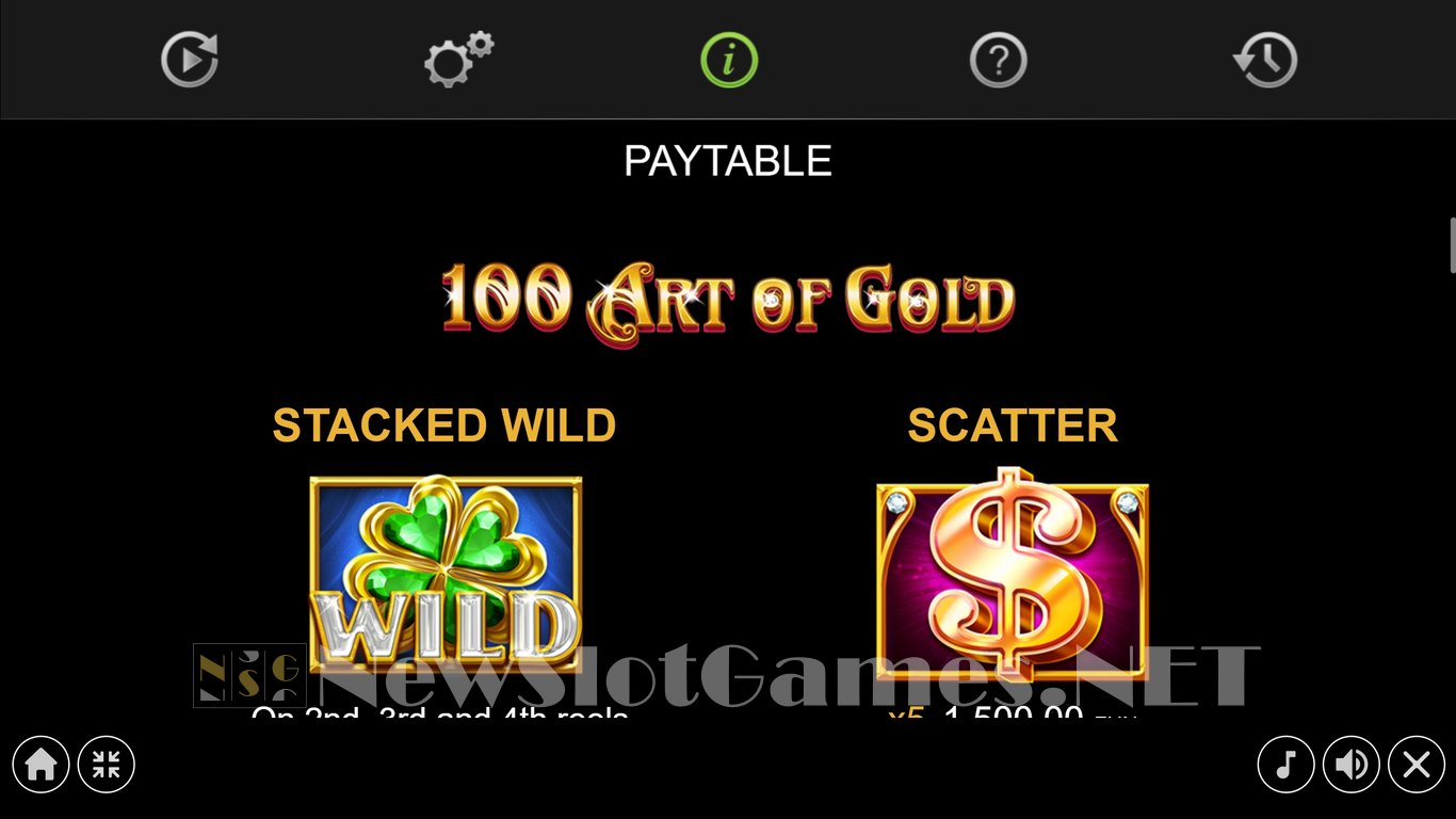100 Art of Gold Slot Slot Image in Demo - pic. 6
