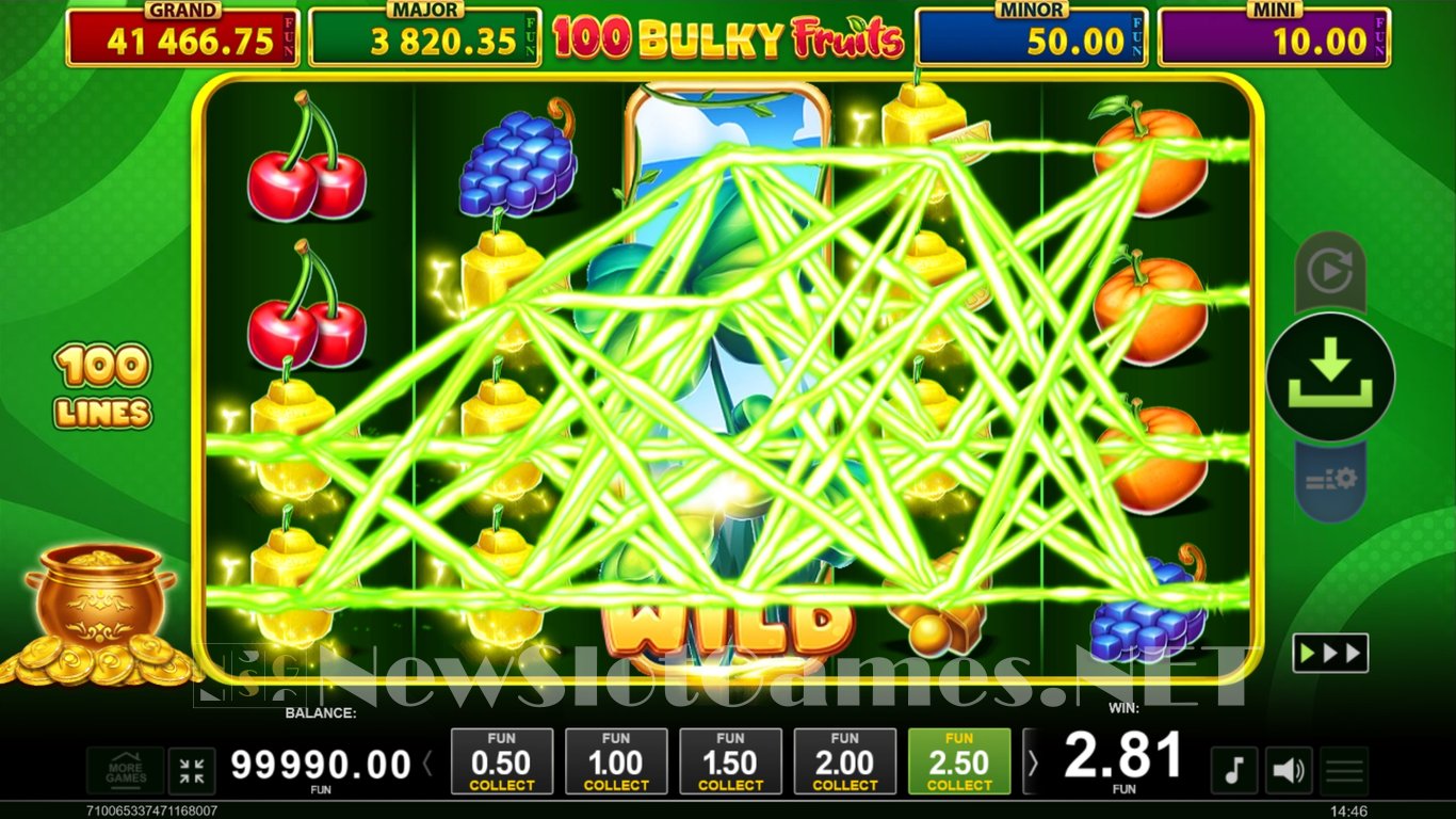 100 Bulky Fruits Golden Coins Link Slot Slot Image in Demo - pic. 3