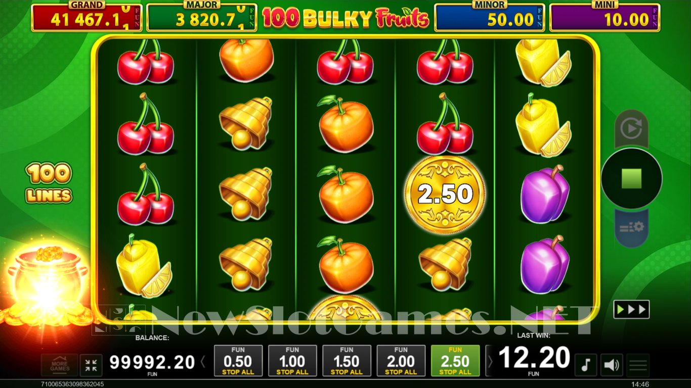 100 Bulky Fruits Golden Coins Link Slot Slot Image in Demo - pic. 5